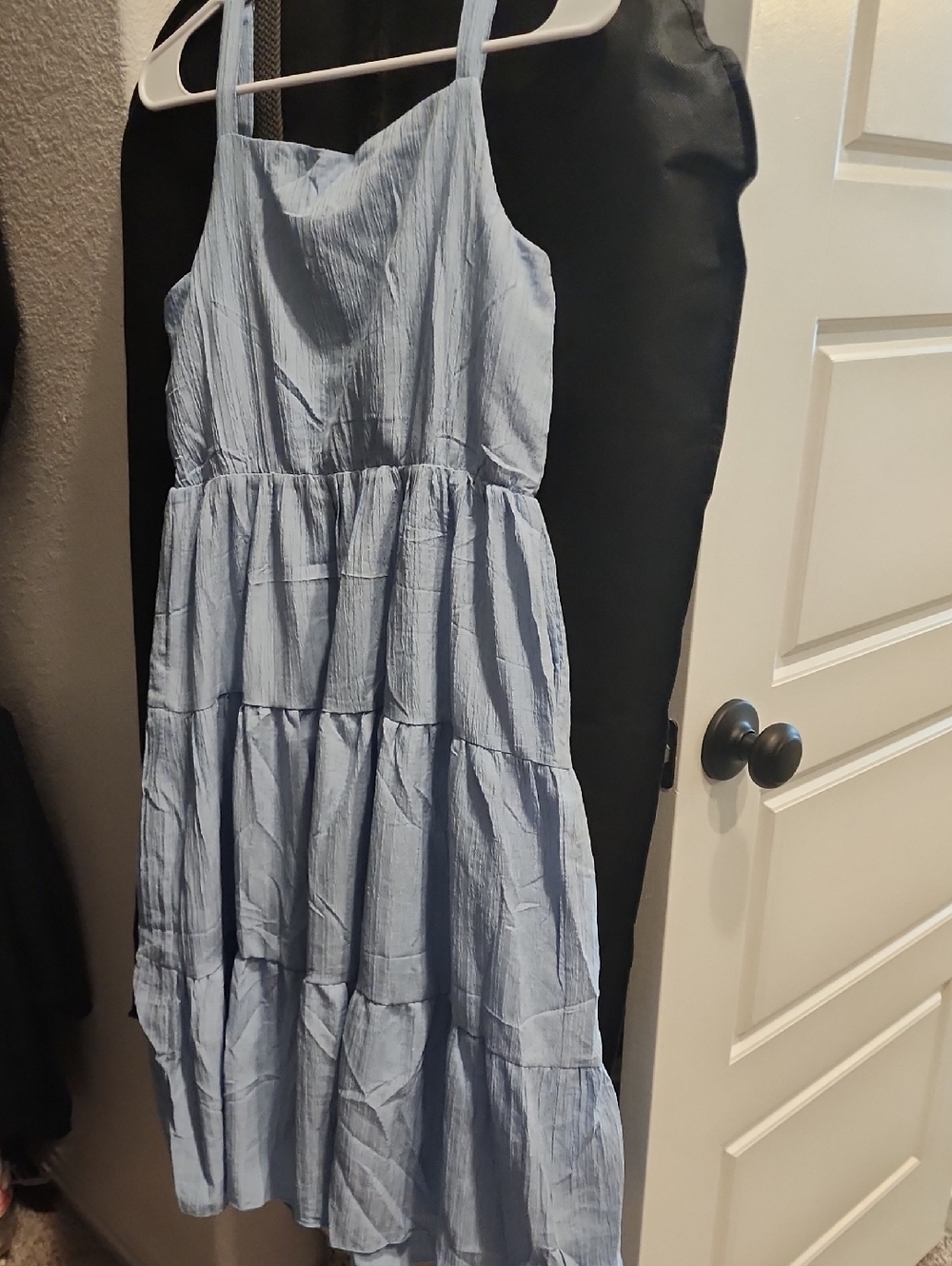 Light Blue Girls' Tiered Sundress